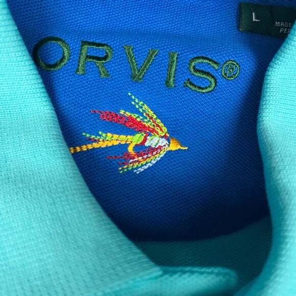 Orvis Polo Shirt Mens Large Short Sleeve / Size L - Picture 3 of 11